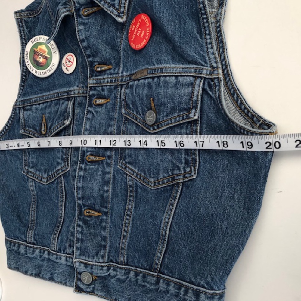 Calvin Klein Denim Vest Rare - Picture 3 of 10